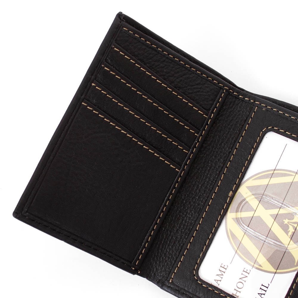 Classic Oregon O, MCM Group, Black, Wallet, Accessories, Unisex, Contrast Stitch, Tri-Fold, 944154